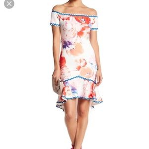 NWOT! Never worn! White Floral Off Shoulder dress